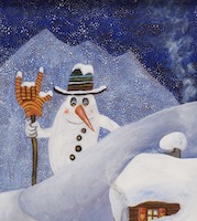 Der Schneemann bringt Freude